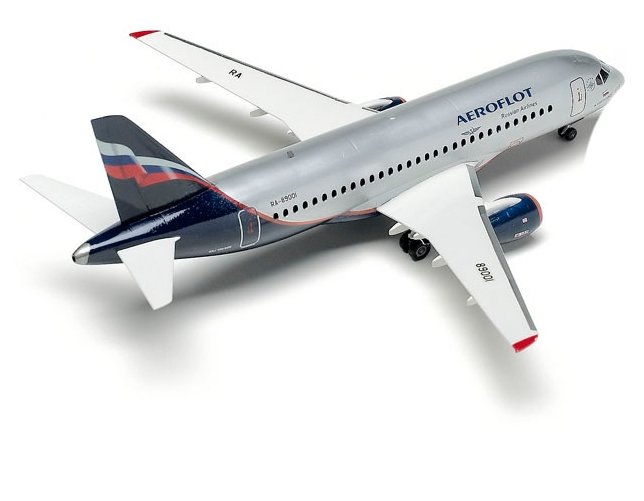 Сборная модель ZVEZDA Региональный пассажирский авиалайнер Superjet 100 (7009PN) 1:144 (фото modal 2)
