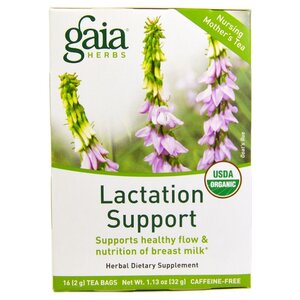 Чай для кормящих женщин Gaia Herbs Поддержка лактации 16 шт. (32 г) (фото modal nav 1)
