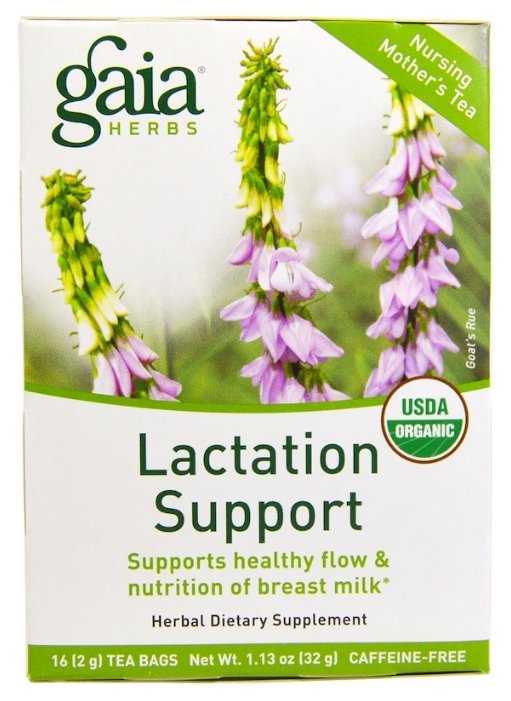 Чай для кормящих женщин Gaia Herbs Поддержка лактации 16 шт. (32 г) (фото modal 1)