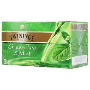 Чай зеленый Twinings Green tea & Mint ароматизированный в пакетиках (фото modal nav 1)