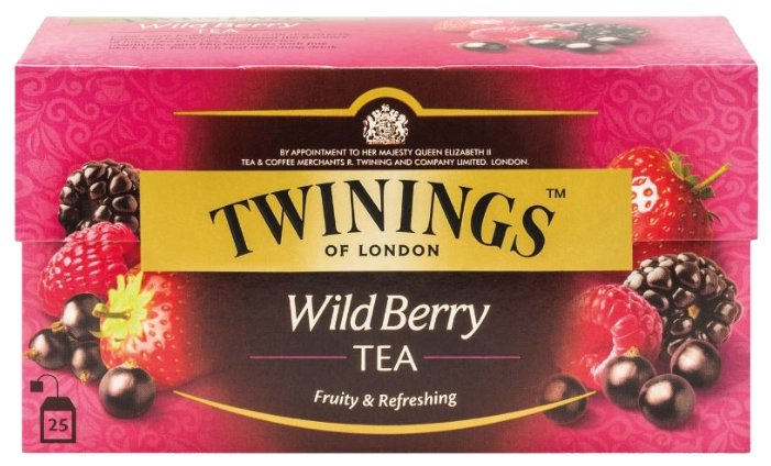 Чай черный Twinings Wild berry ароматизированный в пакетиках (фото modal 1)