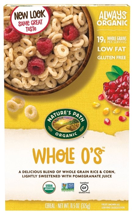 Готовый завтрак Natures Path Whole O’s Cereal колечки, коробка (фото modal 1)