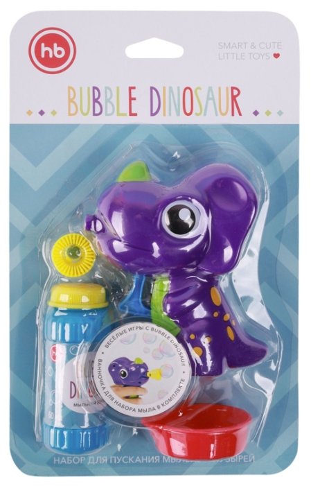 Набор для пускания мыльных пузырей Happy Baby BUBBLE DINOSAUR, 60 мл 330407 (фото modal 2)