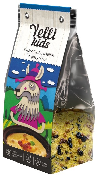 Yelli Kids Кукурузная кашка с фруктами, 120 г (фото modal 1)