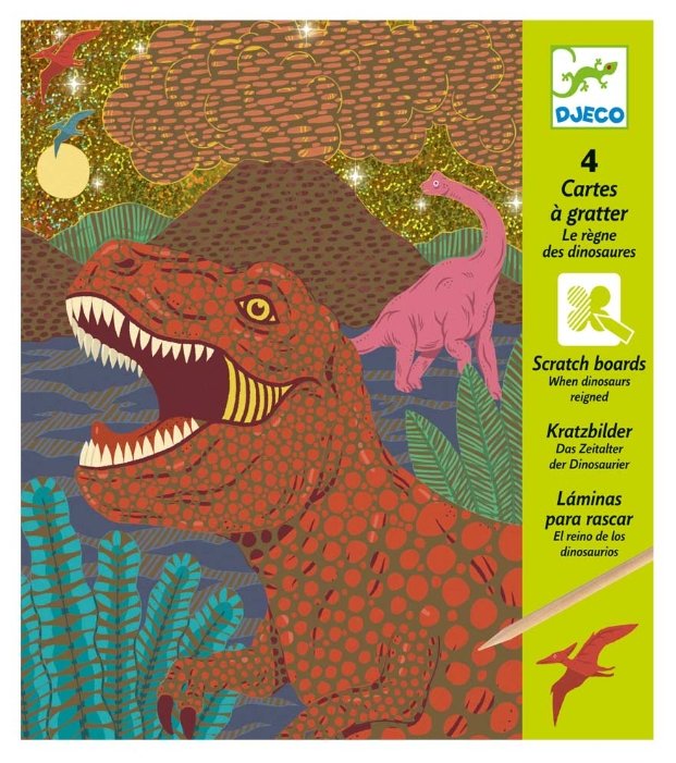Гравюра DJECO Динозавр (09726) цветная основа (фото modal 1)