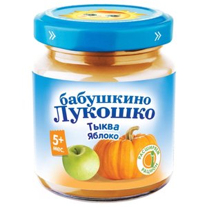 Пюре Бабушкино Лукошко тыква-яблоко (с 5 месяцев) 100 г, 1 шт (фото modal nav 1)