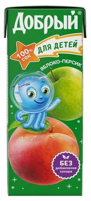 Сок Добрый для детей Яблоко-Персик (фото modal 1)