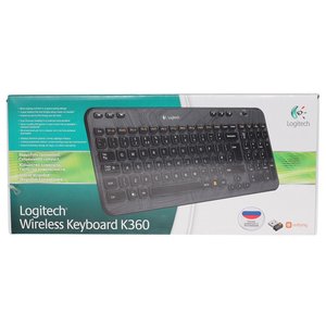 Клавиатура Logitech Wireless Keyboard K360 920-003095 Black USB (фото modal nav 5)