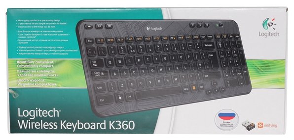 Клавиатура Logitech Wireless Keyboard K360 920-003095 Black USB (фото modal 5)