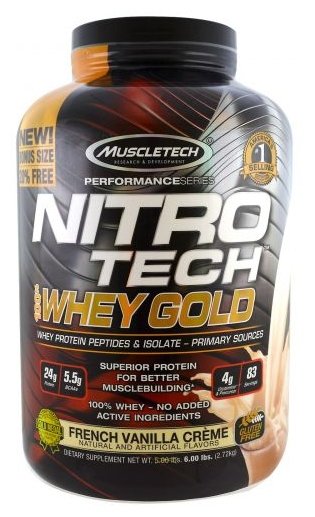 Протеин MuscleTech Nitro Tech 100% Whey Gold (2.51 кг) (фото modal 10)