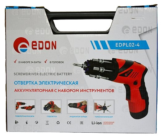 Аккумуляторная отвертка Edon EDPL02-4 (фото modal 4)