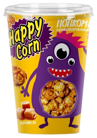 Попкорн Happy Corn Карамель готовый, 85 г (фото modal 1)