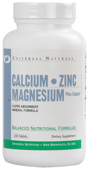 Мультиминералы Universal Nutrition Calcium Zinc Magnesium (100 таблеток) (фото modal 1)