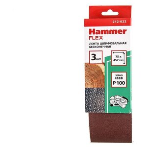 Бесконечная лента Hammer 212-022 Р100 75х457 3шт (фото modal nav 4)