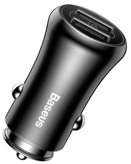 Автомобильная зарядка Baseus Dual-USB Car Charger 4.8A CCALL-GB01/GB09 (фото modal 3)