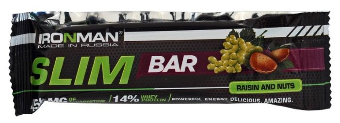 IRONMAN энергетический батончик Slim Bar с L-карнитином (50 г) (фото modal 1)