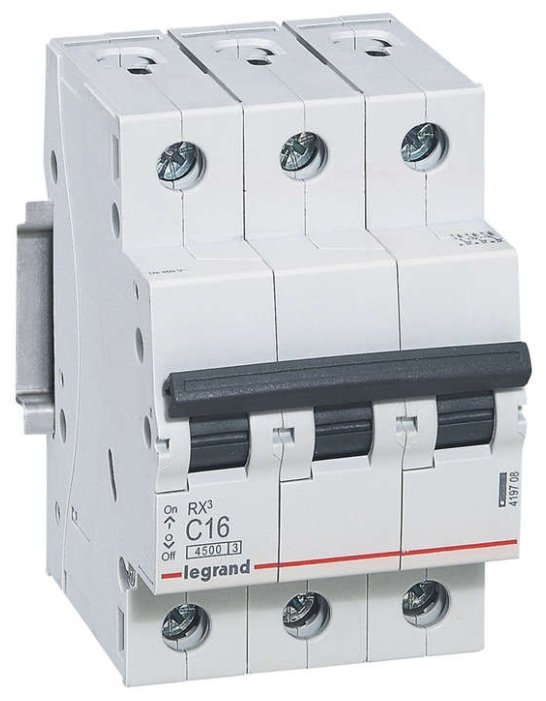 Автоматический выключатель Legrand RX3 3P (C) 4,5kA (фото modal 1)
