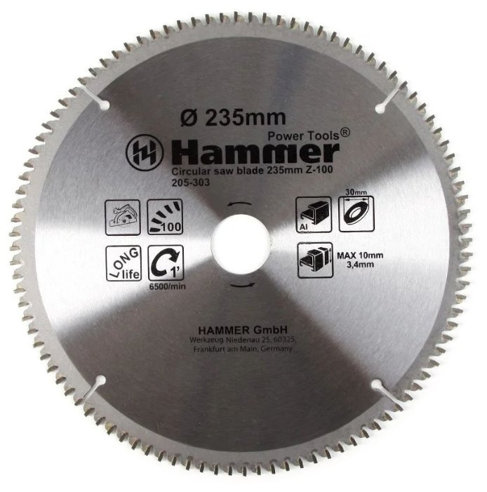 Пильный диск Hammer Flex 205-303 CSB AL 235х30 мм (фото modal 1)