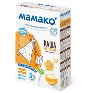 Каша МАМАКО молочная кукурузная на козьем молоке с пребиотиками (с 5 месяцев) 200 г (фото modal nav 1)