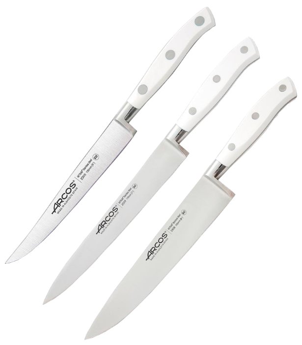 Набор Arcos Riviera 3 ножа с белой подставкой (фото modal 2)