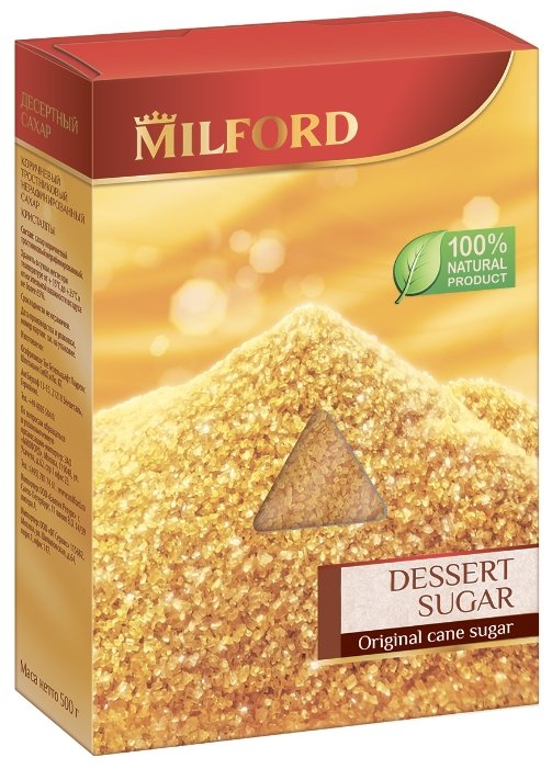 Сахар Milford Десертный коричневый тростниковый (фото modal 1)