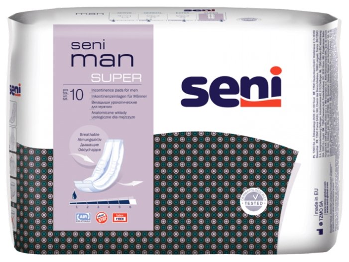Урологические прокладки Seni Man Super (10 шт.) (фото modal 1)