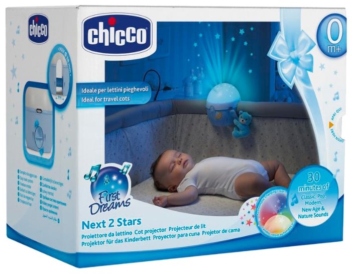 Ночник-проектор Chicco Next-2-Stars (голубой) (фото modal 7)