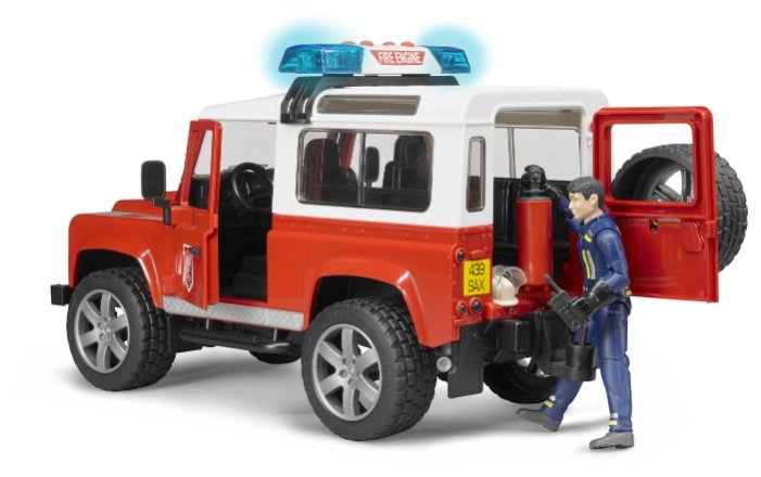 Пожарный автомобиль Bruder Внедорожник Land Rover Defender Station Wagon (02-596) 1:16 28 см (фото modal 4)