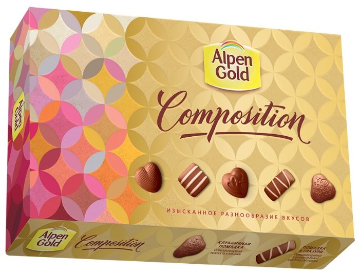 Набор конфет Alpen Gold Composition 5 вкусов 78 г (фото modal 1)