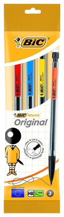 BIC Механический карандаш Matic Classic HВ, 0.7 мм, 3 шт (фото modal 1)