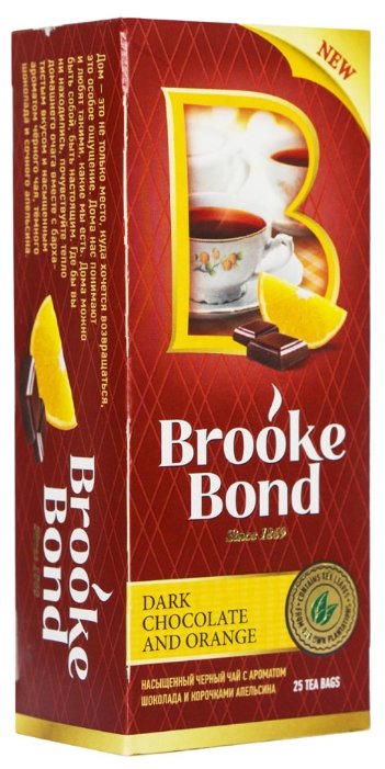 Чай черный Brooke Bond Темный шоколад и апельсин ароматизированный в пакетиках (фото modal 2)