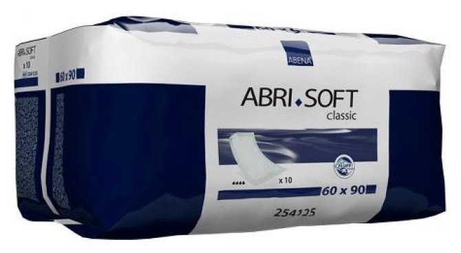 Пеленки Abena Abri-Soft Classic (254125) 60 х 90 см (10 шт.) (фото modal 1)