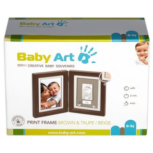 Baby Art Creative baby souvenirs - Print frame brown and taupe/beige (34120107) (фото modal nav 1)