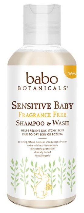 Babo Botanicals Sensitive Baby Шампунь и гель для душа без отдушек (фото modal 1)