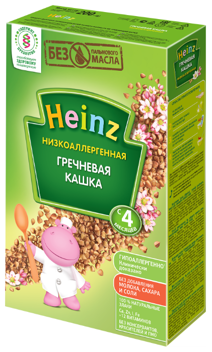 Каша Heinz безмолочная гречневая (c 4 месяцев) 200 г (фото modal 1)