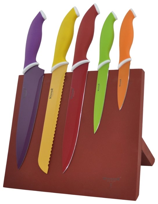 Набор Winner WR-7329 5 ножей с подставкой (фото modal 1)