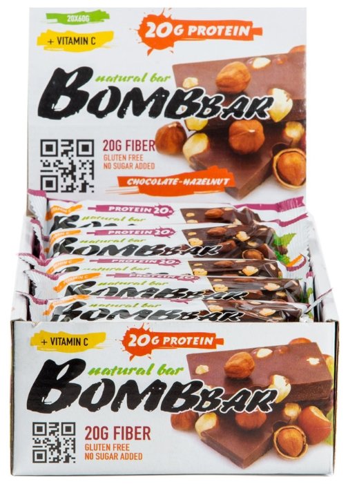 BombBar протеиновый батончик Natural Bar + Vitamin C (60 г)(20 шт.) (фото modal 15)