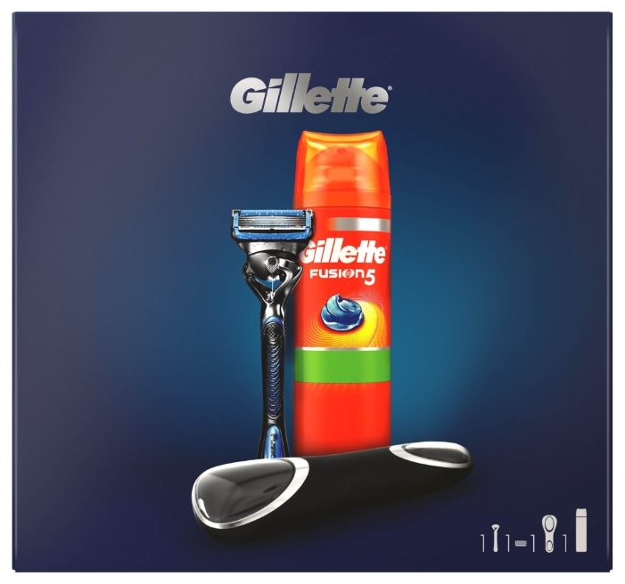 Набор Gillette дорожный чехол, гель для бритья для чувствительной кожи 200 мл, бритвенный станок Fusion5 ProShield Chill (фото modal 1)