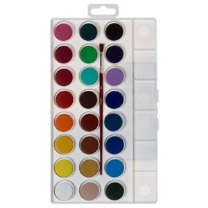 JOVI Акварельные краски 24 цвета с кисточкой (800/24) (фото modal nav 2)