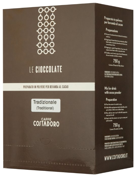 Costadoro Le Cioccolate Tradizionale Горячий шоколад растворимый, коробка (фото modal 1)
