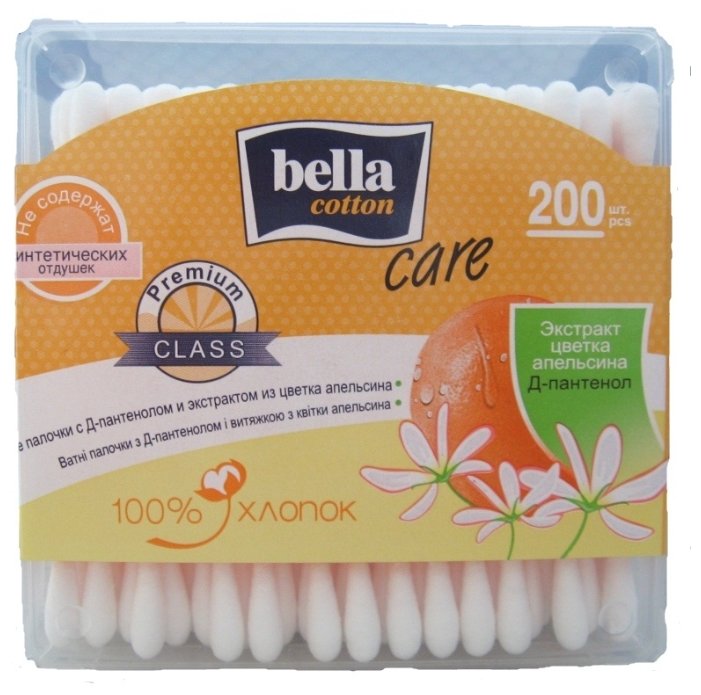 Ватные палочки Bella Cotton Care с Д-пантенолом и экстрактом из цветка апельсина (фото modal 2)