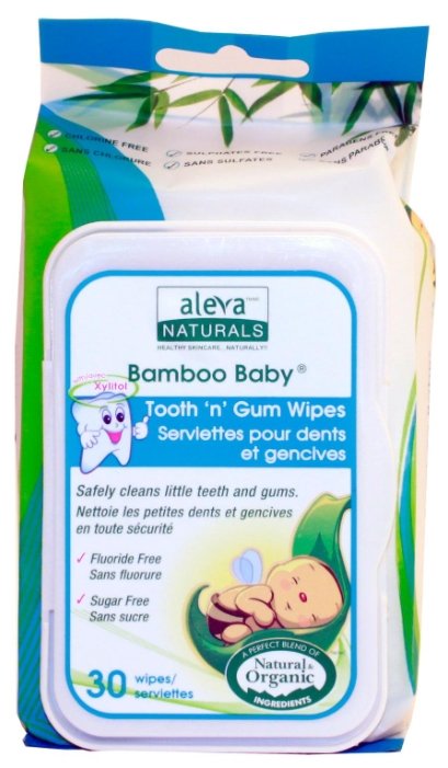 Влажные салфетки Aleva Naturals Bamboo Baby для зубок и десен (фото modal 2)