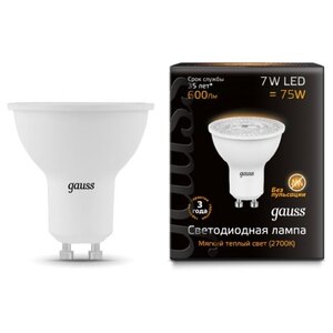 Лампа светодиодная gauss 101506107 GU10, JCDR, 7Вт, 2700К (фото modal nav 1)