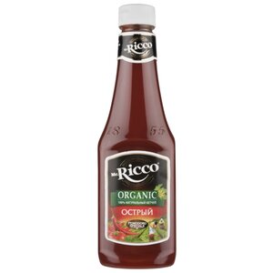 Кетчуп Mr.Ricco Острый organic с перцем чили и чесноком, пластиковая бутылка (фото modal nav 1)