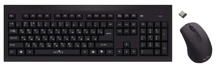 Клавиатура и мышь Oklick 210 M Wireless Keyboard&Optical Mouse Black USB (фото modal 1)
