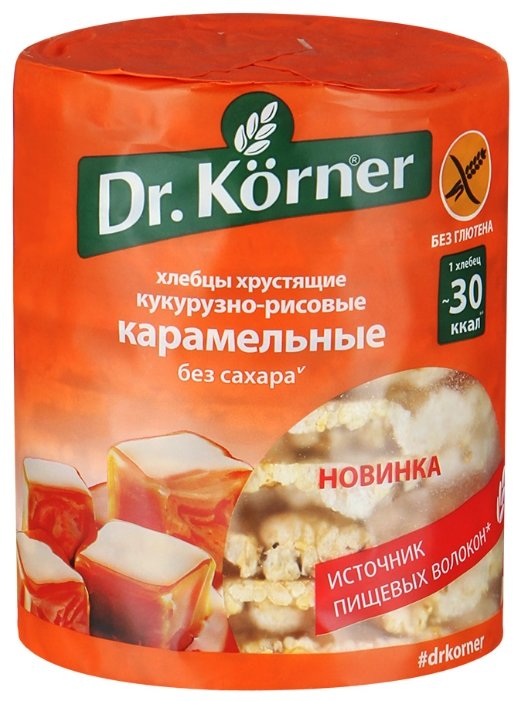 Хлебцы кукурузно-рисовые Dr. Korner карамельные 90 г (фото modal 1)