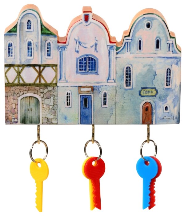 Ключница elf Маленькие голубые домики, 19x12.5 см (фото modal 1)