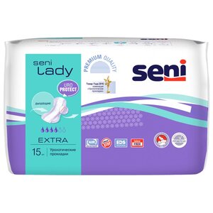 Урологические прокладки Seni Lady Extra SE-095-EX15-RU5, 15 шт. (фото modal nav 1)
