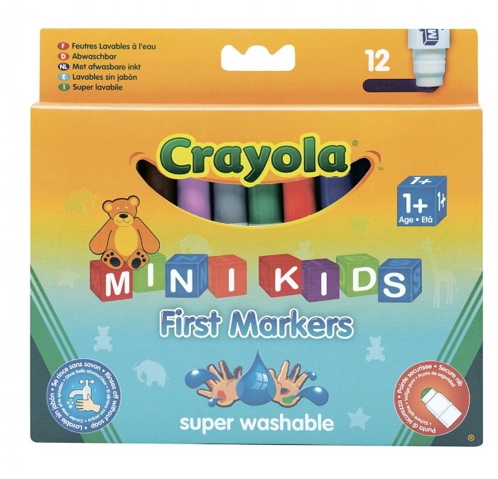 Crayola Мини-фломастеры смываемые 12 шт. (8325) (фото modal 1)