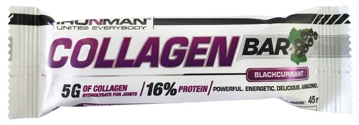 IRONMAN протеиновый батончик Collagen Bar (45 г)(24 шт.) (фото modal 2)